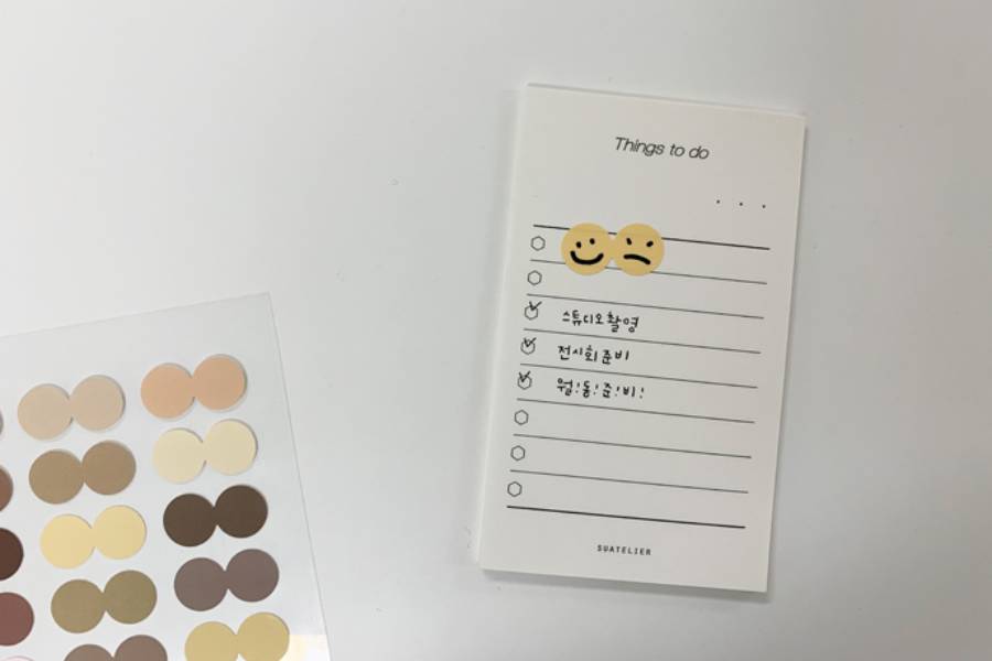 Papierowe znaczniki samoprzylepne, Suatelier, design sklep papierniczy, domowe biuro