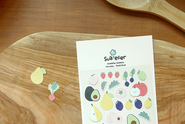 Ozdobne naklejki – owoce, Suatelier, design sklep papierniczy, domowe biuro