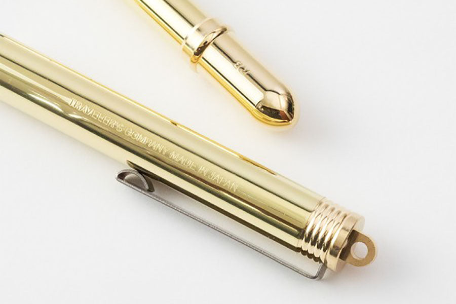 Mosiężne pióro kulkowe, Traveler's Company, design artykuły biurowe, domowe biuro