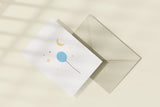 kartka okolicznościowa - balonik, Eokke, kartka ozdobna, sklep papierniczy, dizajnerskie artykuły biurowe