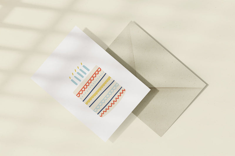 kartka okolicznościowa - duży tort, Eokke, kartka ozdobna, sklep papierniczy, dizajnerskie artykuły biurowe