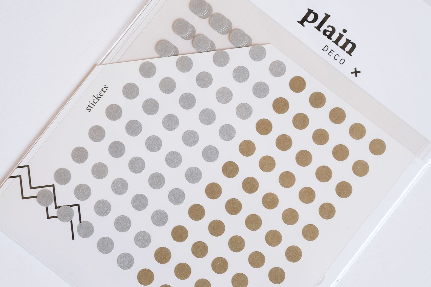 Papierowe naklejki – złoto-srebrne, Suatelier, design sklep papierniczy, domowe biuro