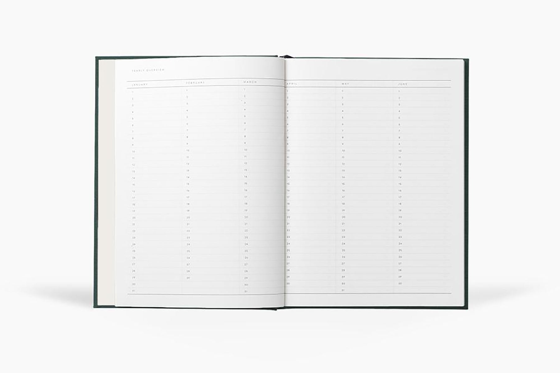 Even Work Journal - zielony, NOTEM, design sklep papierniczy, domowe biuro