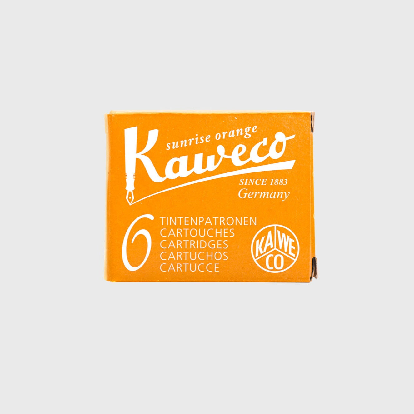 Naboje do pióra – Sunrise Orange, Kaweco, design sklep papierniczy, domowe biuro