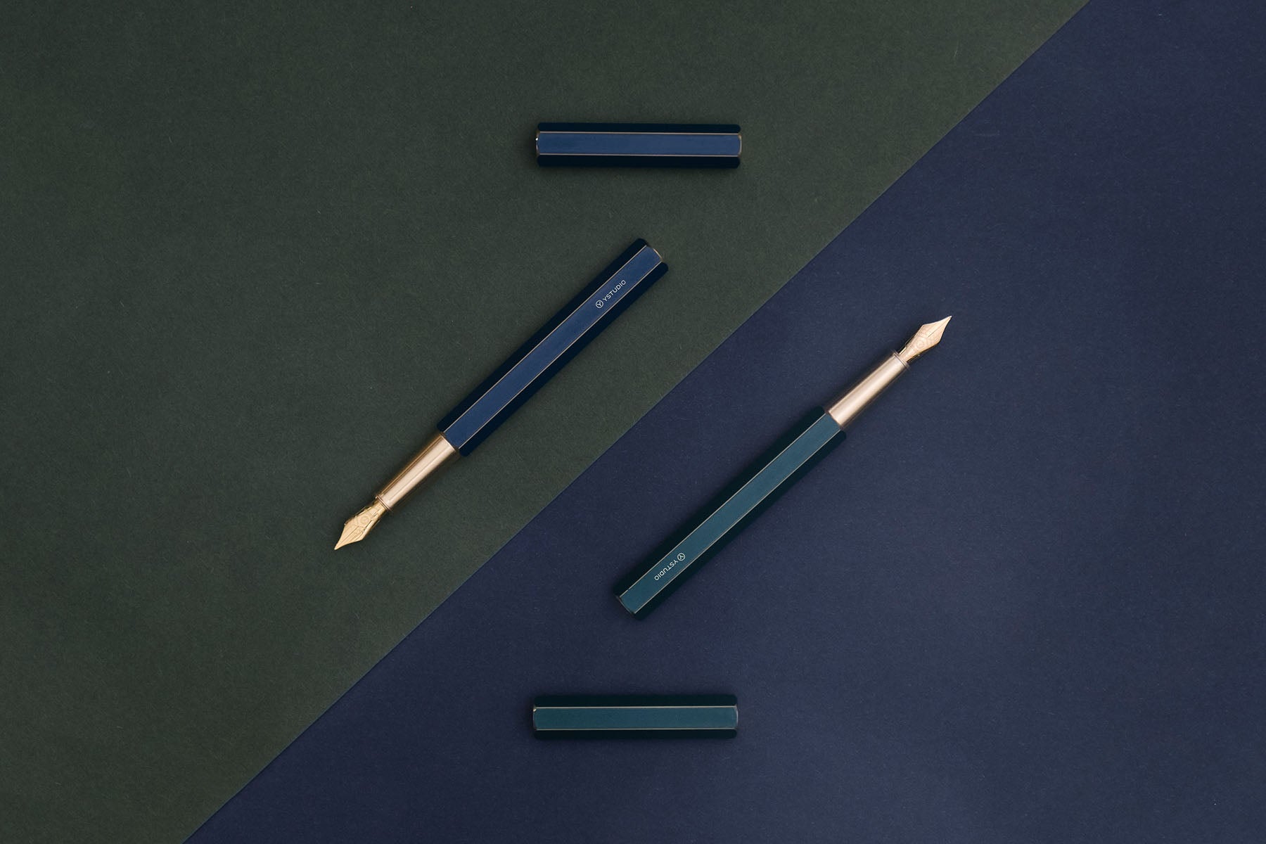 Mosiężne pióro wieczne Classic Revolve - zielone, ystudio, design artykuły biurowe, domowe biuro