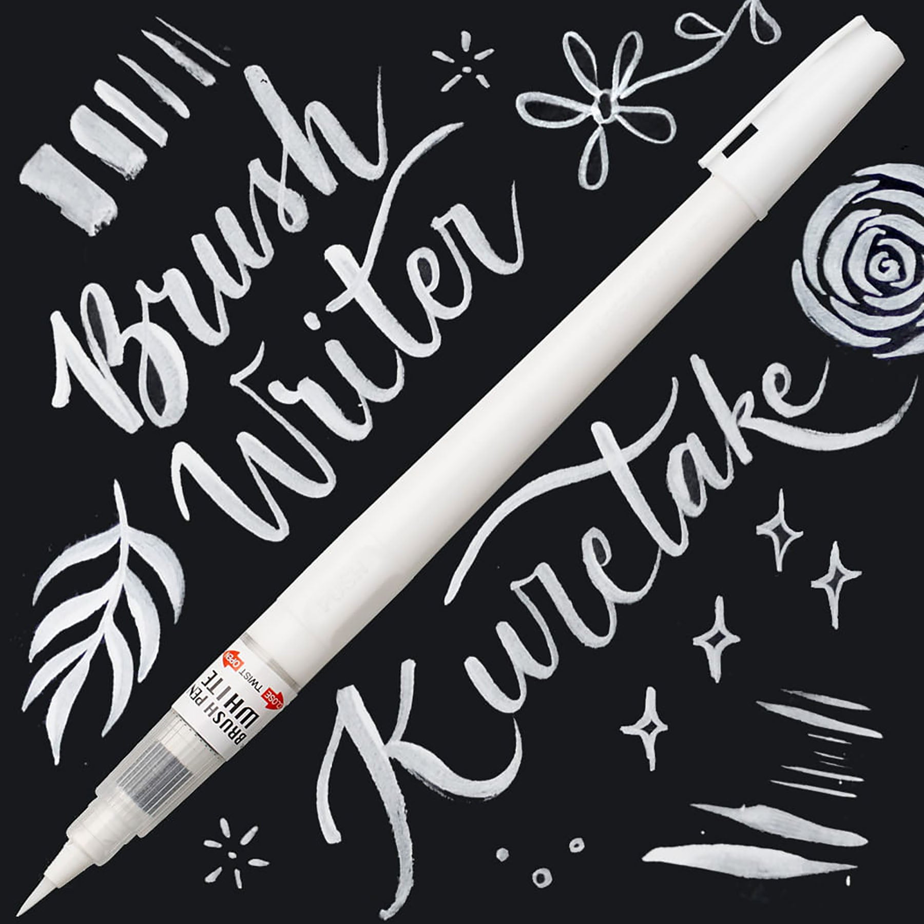 Kuretake Brush Pen – White, Kuretake, papierniczy design