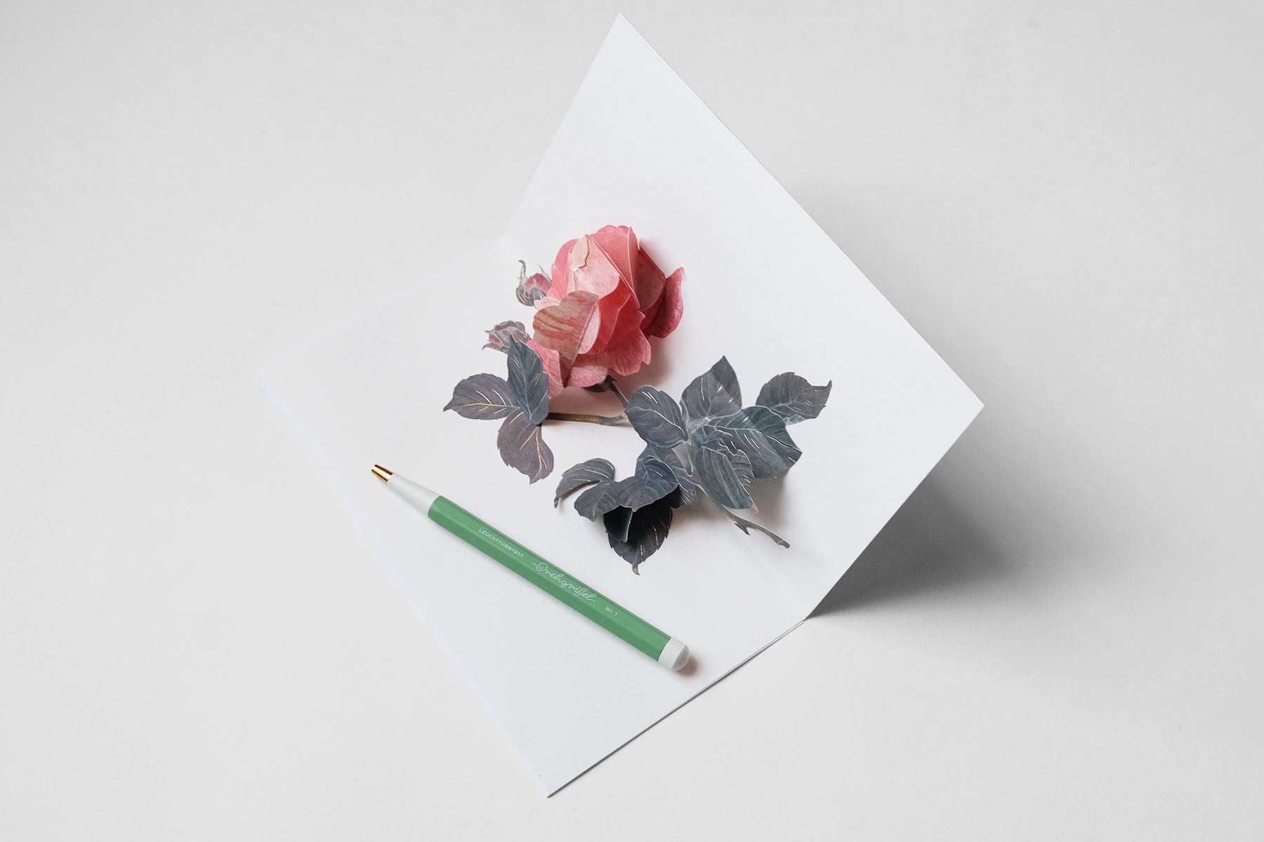 Kartka pop-up – róża