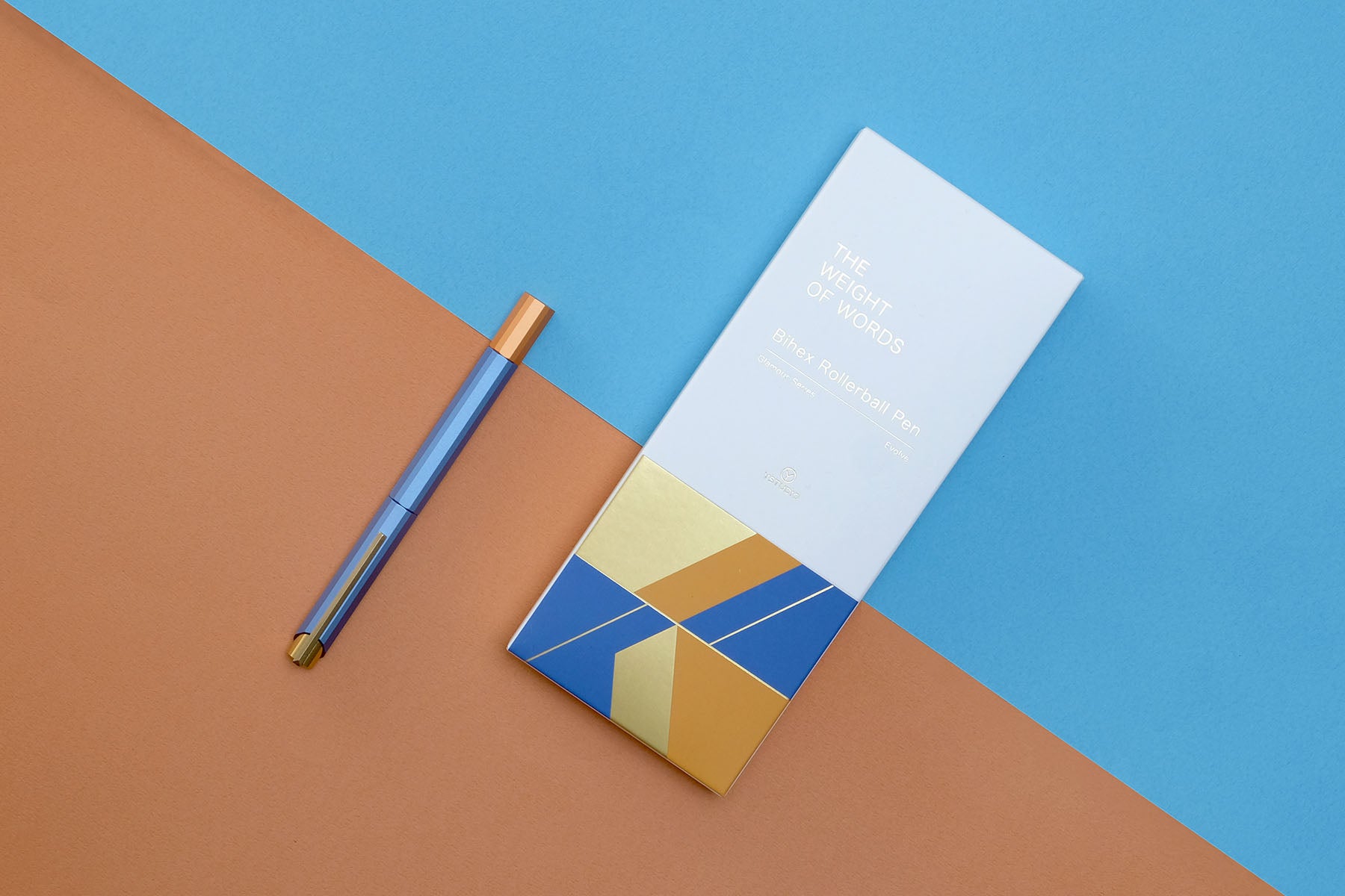 Pióro kulkowe YSTUDIO Glamour Evolve – Blue Gin, ystudio, sklep papierniczy, domowe biuro