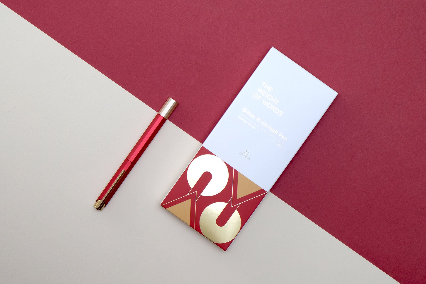 Pióro kulkowe YSTUDIO Glamour Evolve – Marsala, ystudio, sklep papierniczy, domowe biuro