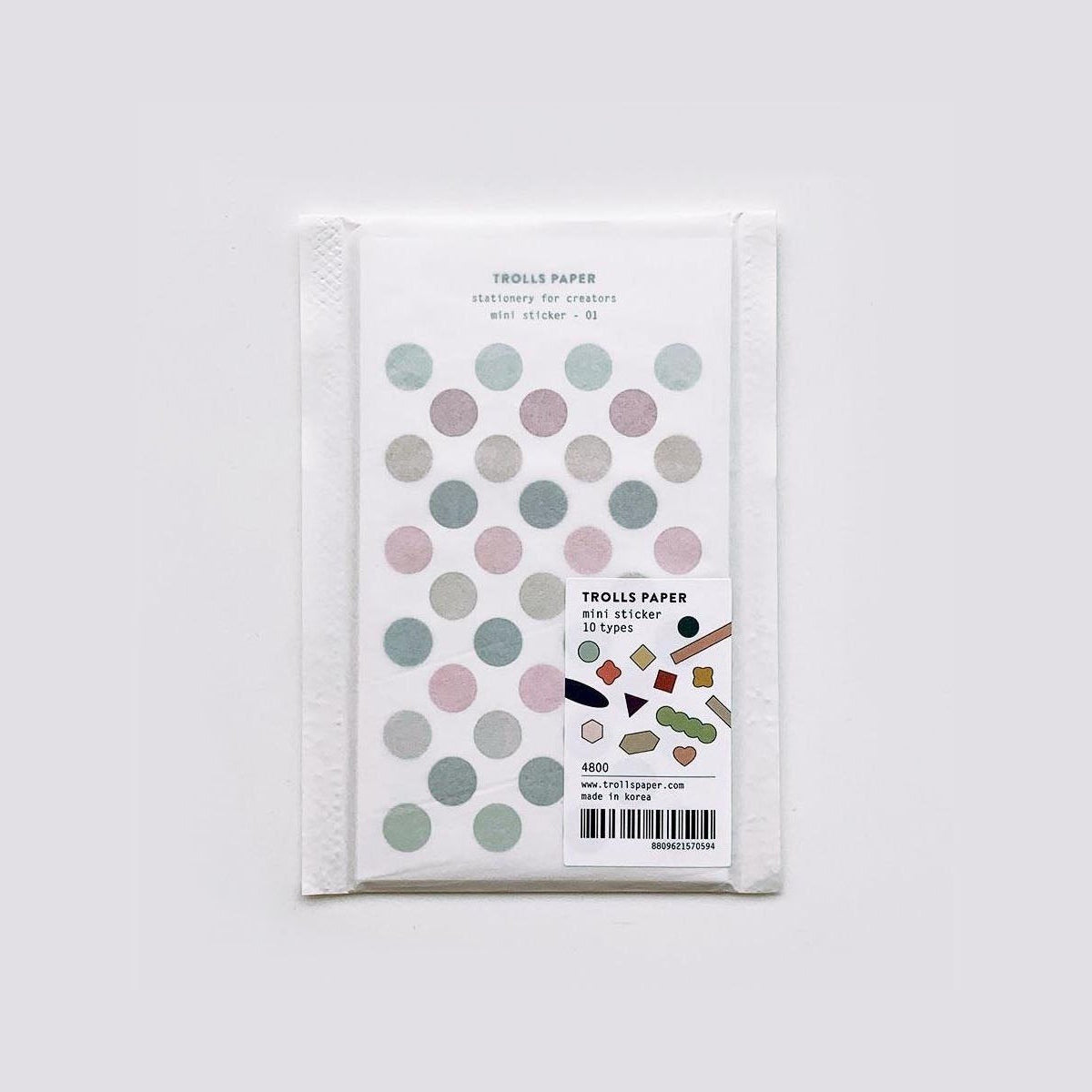 Papierowe naklejki – mini stickers, Trolls Paper, domowe biuro, designerskie artykuły biurowe