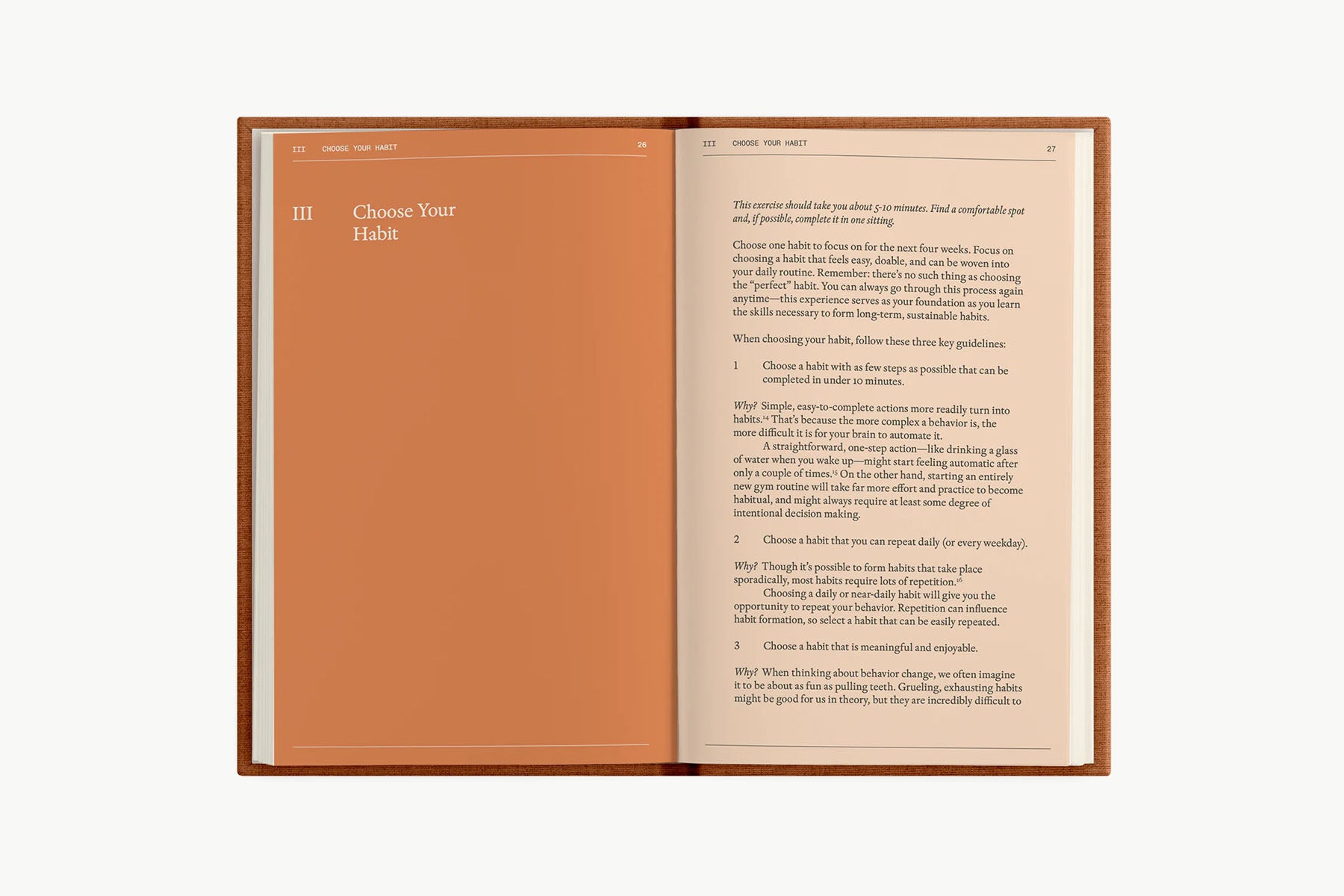 The Build-a-Habit Guide, Therapy Notebooks, papierniczy design