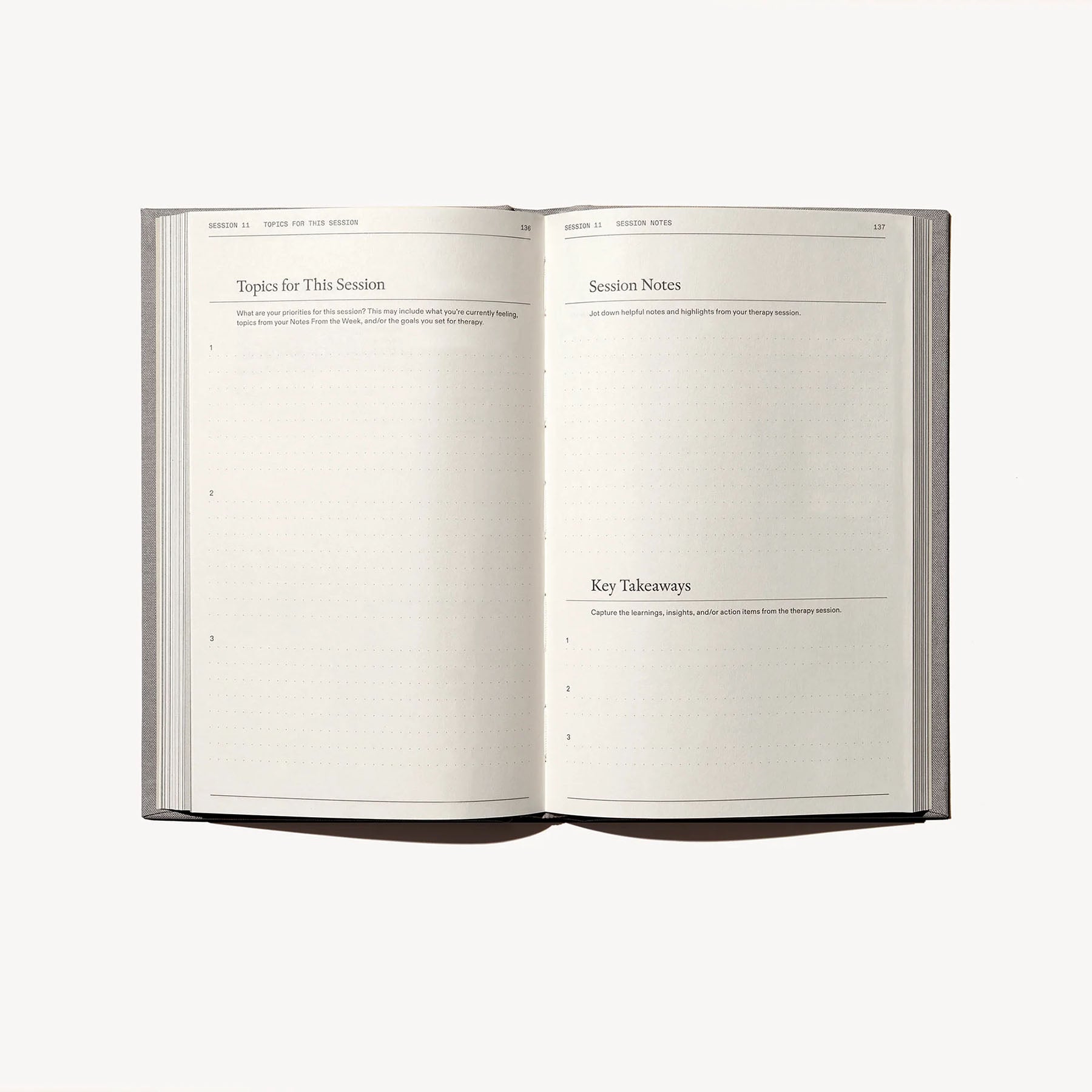 Therapy Journal, Therapy Notebooks, papierniczy design