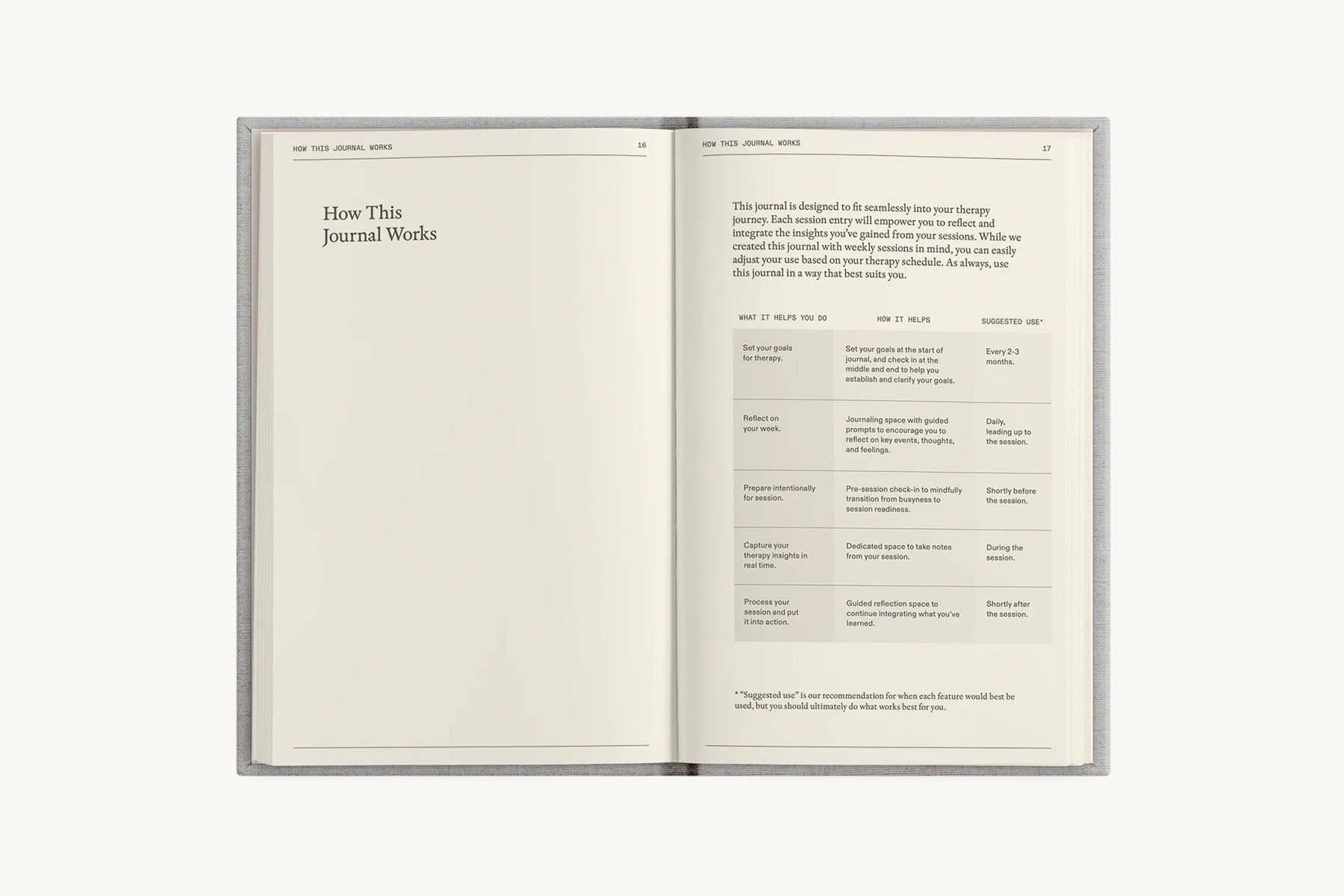 Therapy Journal, Therapy Notebooks, papierniczy design