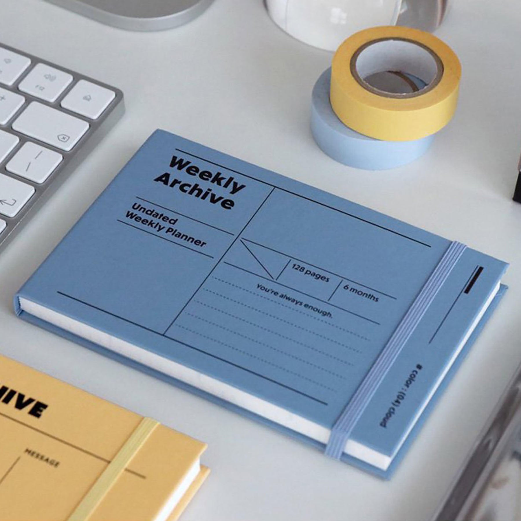 Tygodniowy planner niedatowany na 6 miesięcy, ICONIC, papierniczy design