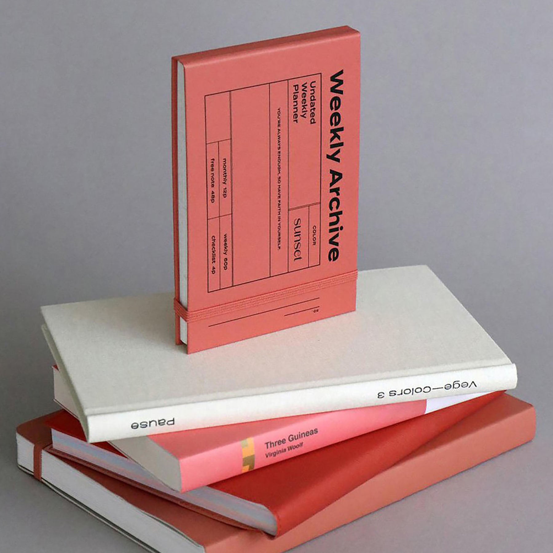 Tygodniowy planner niedatowany na 6 miesięcy, ICONIC, papierniczy design