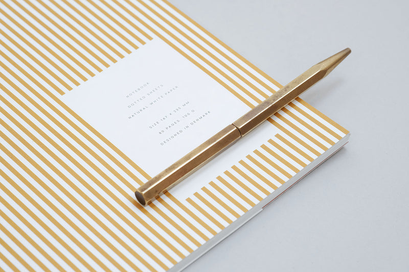 Mosiężny długopis, ystudio, design sklep papierniczy, domowe biuro
