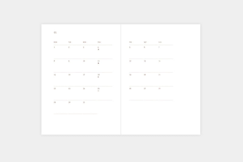Kalendarz dzienny Everyday 2024 – róż antyczny, Papierniczeni, papierniczy design