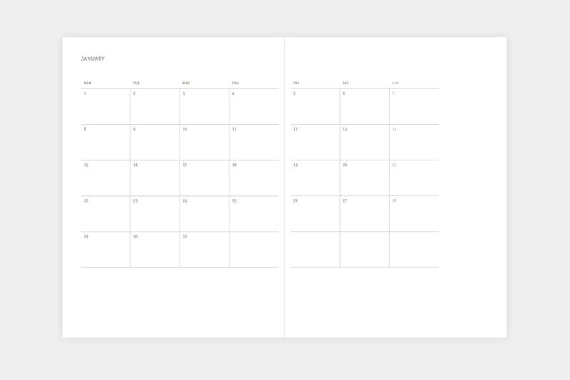 Kalendarz KLASYK MMXXIV – borówka, Papierniczeni, kalendarz 2024, papierniczy design