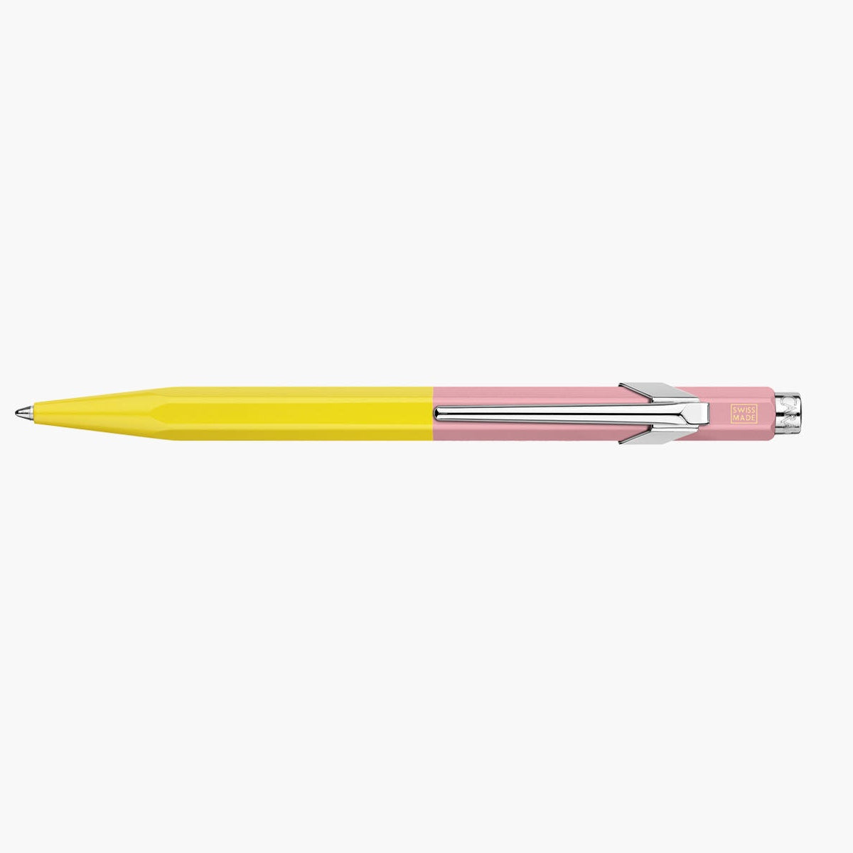 Aluminiowy długopis Caran dAche 849 Paul Smith – Chartreuse & Rose. Caran d'Ache, papierniczy design