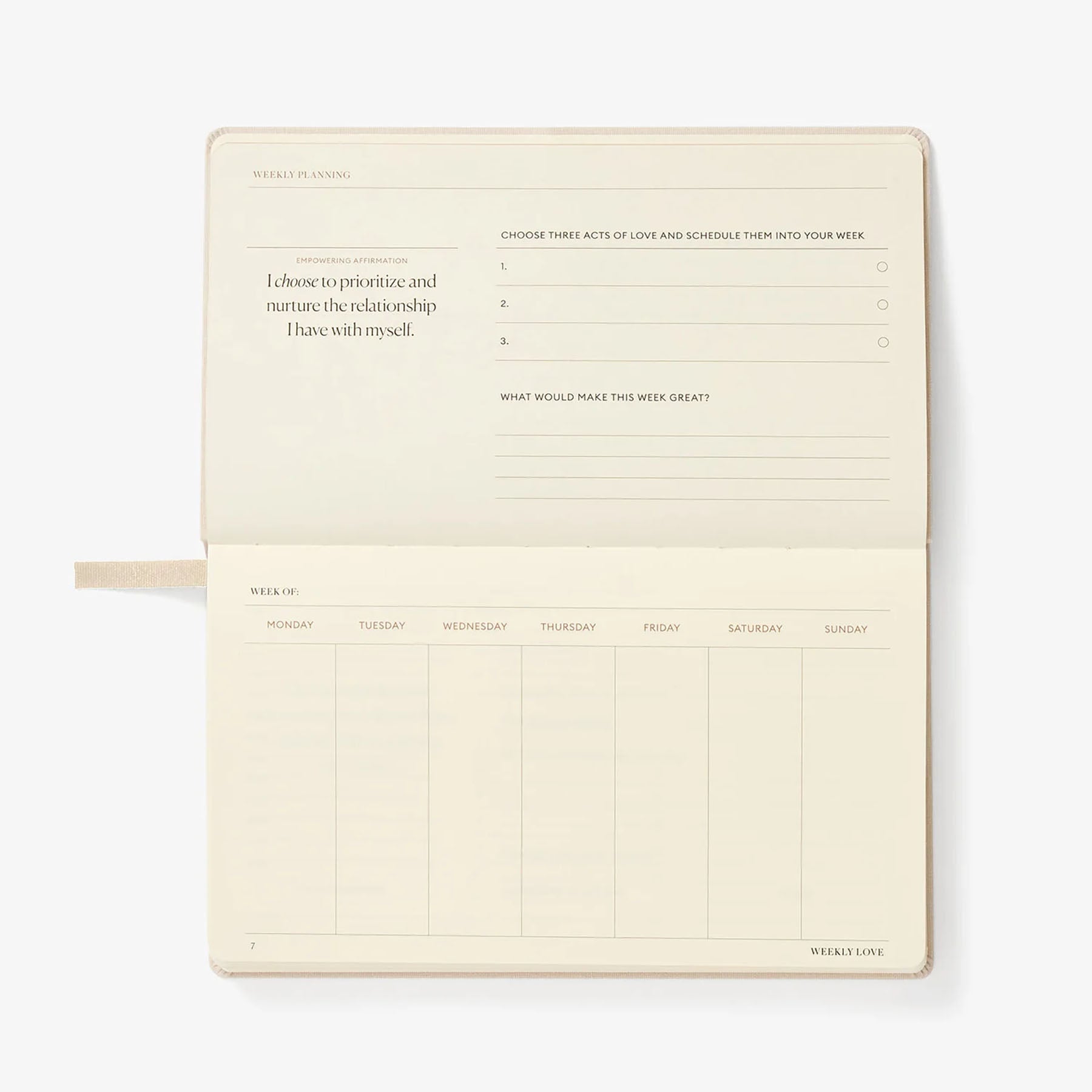 The Weekly Love Planner, Intelligent Change, papierniczy design