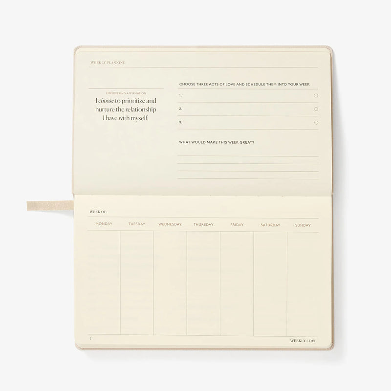 The Weekly Love Planner, Intelligent Change, papierniczy design