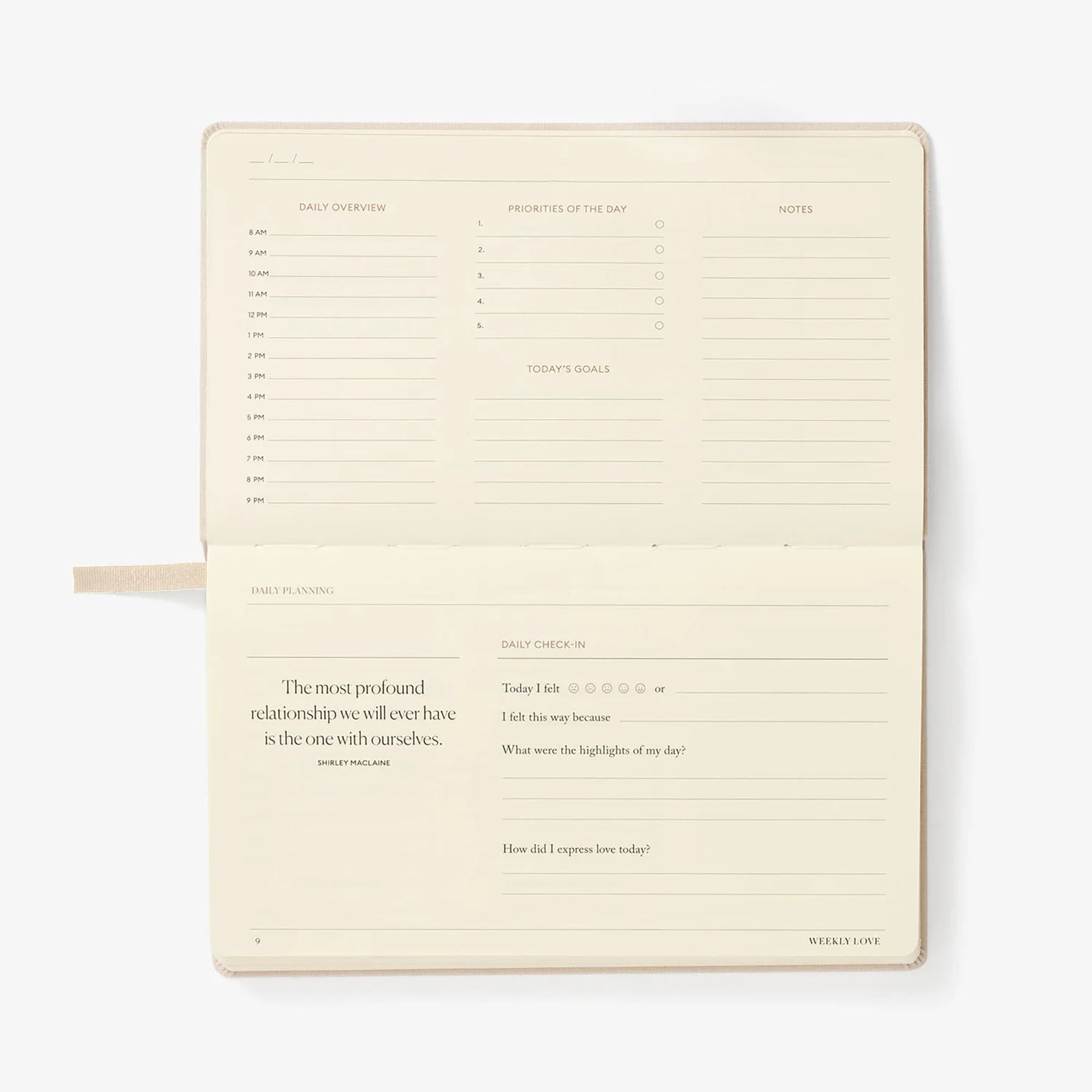 The Weekly Love Planner, Intelligent Change, papierniczy design