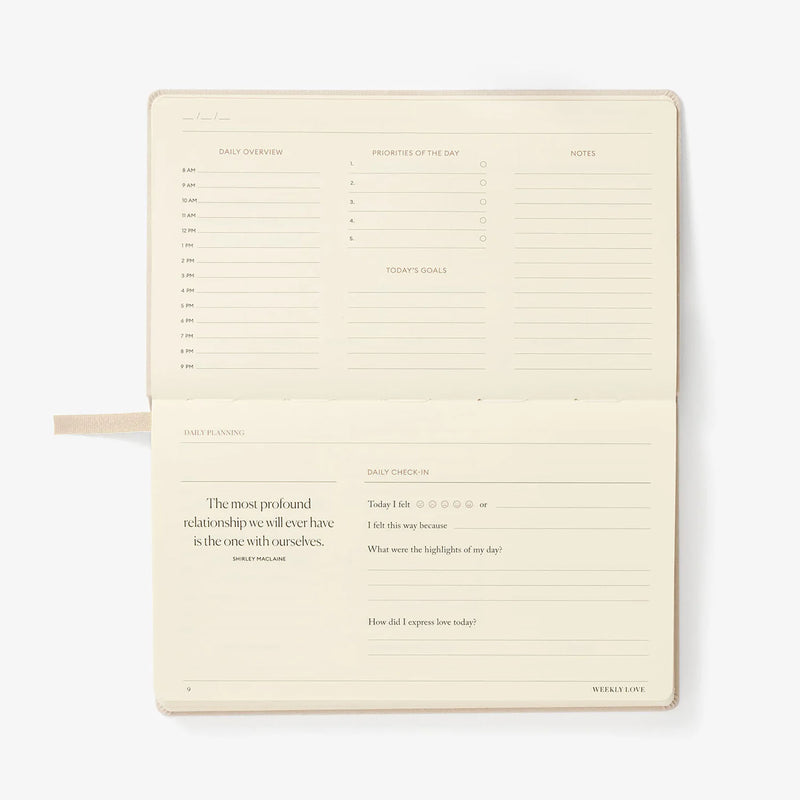 The Weekly Love Planner, Intelligent Change, papierniczy design