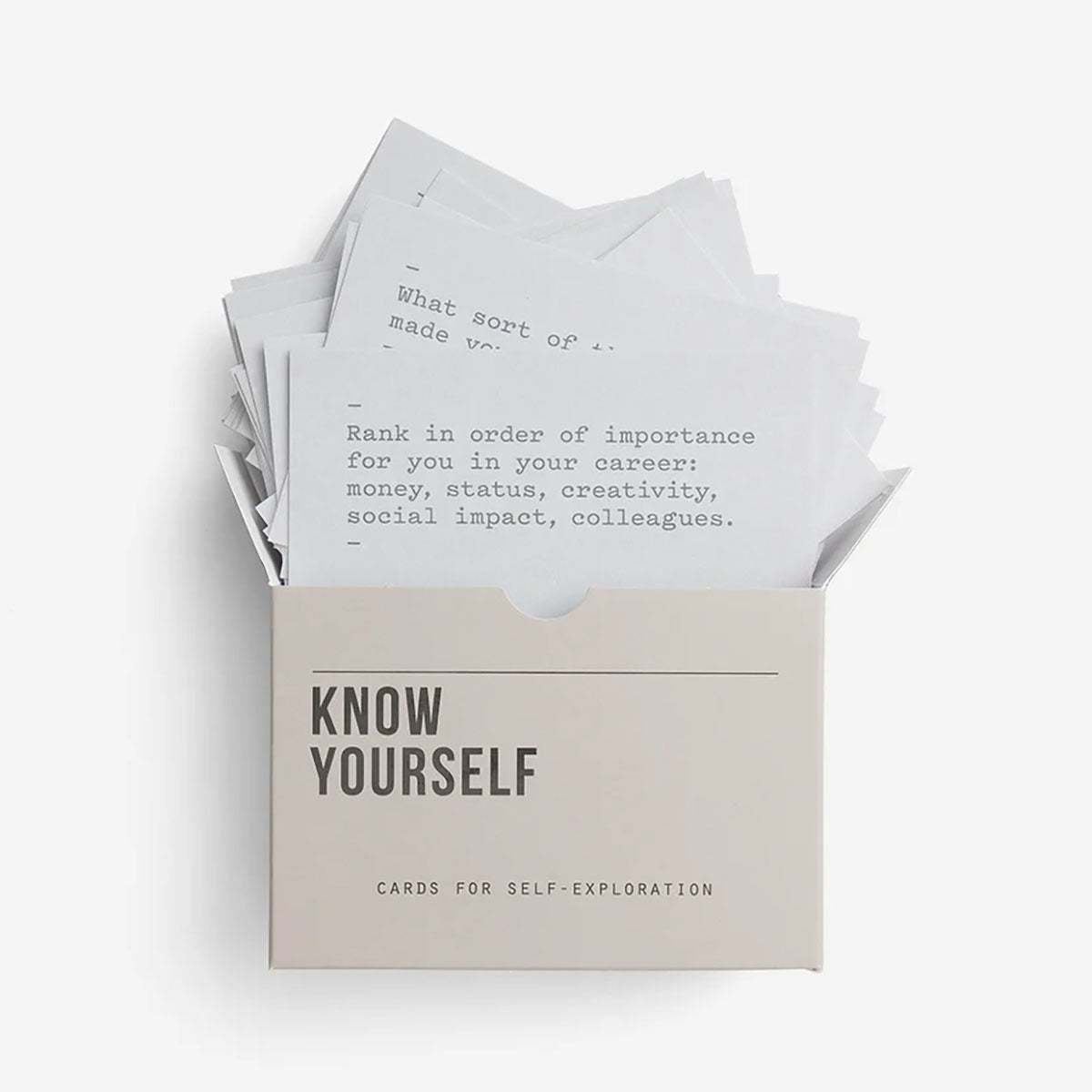 Know Yourself Prompt Cards, The School of Life, Papierniczy design