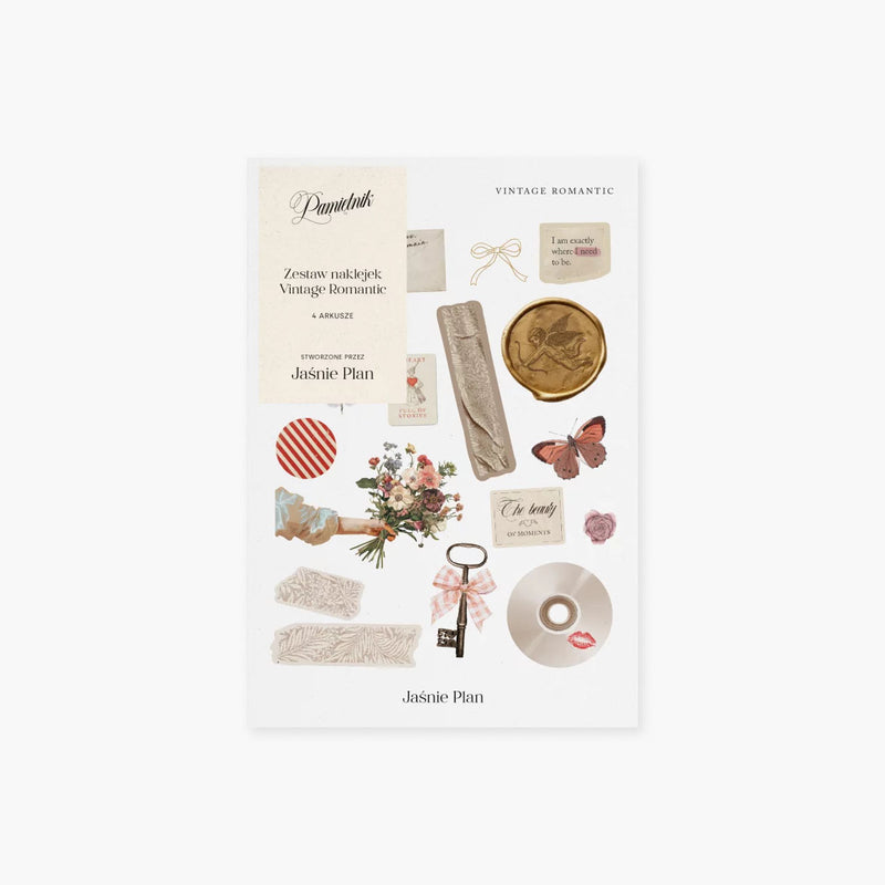 Ozdobne naklejki – Vintage Romantic, Jaśnie Plan, papierniczy design
