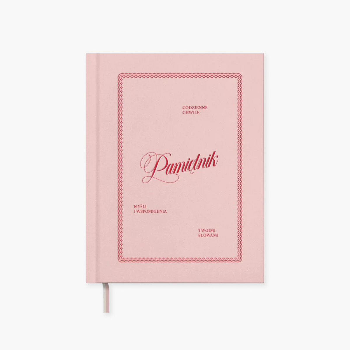 Welurowy pamiętnik – różowy, Jaśnie Plan, papierniczy design