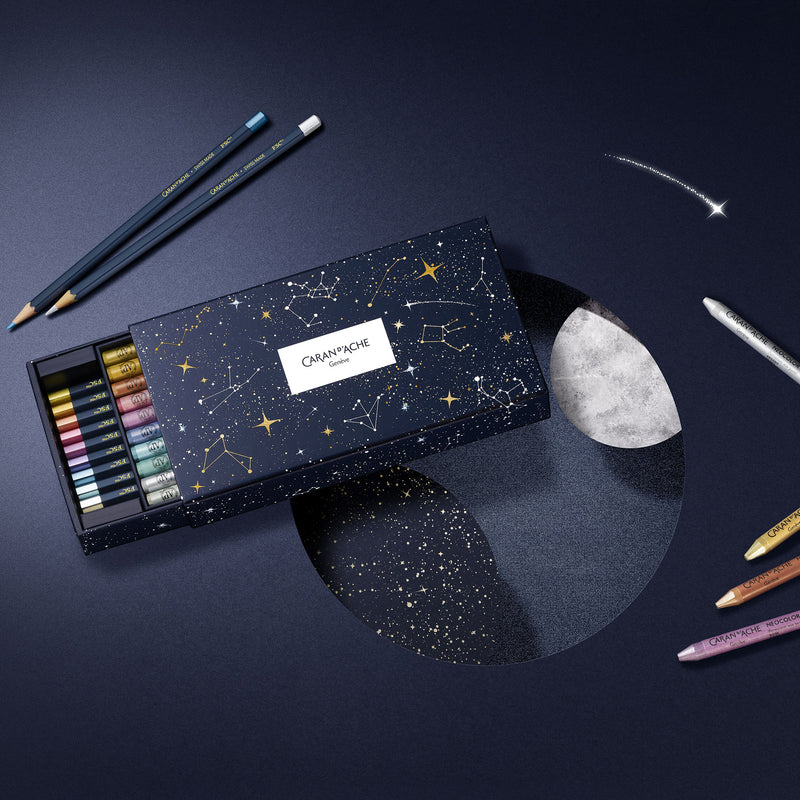 Kredki Cosmic Blue 20 szt., Caran d'Ache, papierniczy design, Cosmic Blue