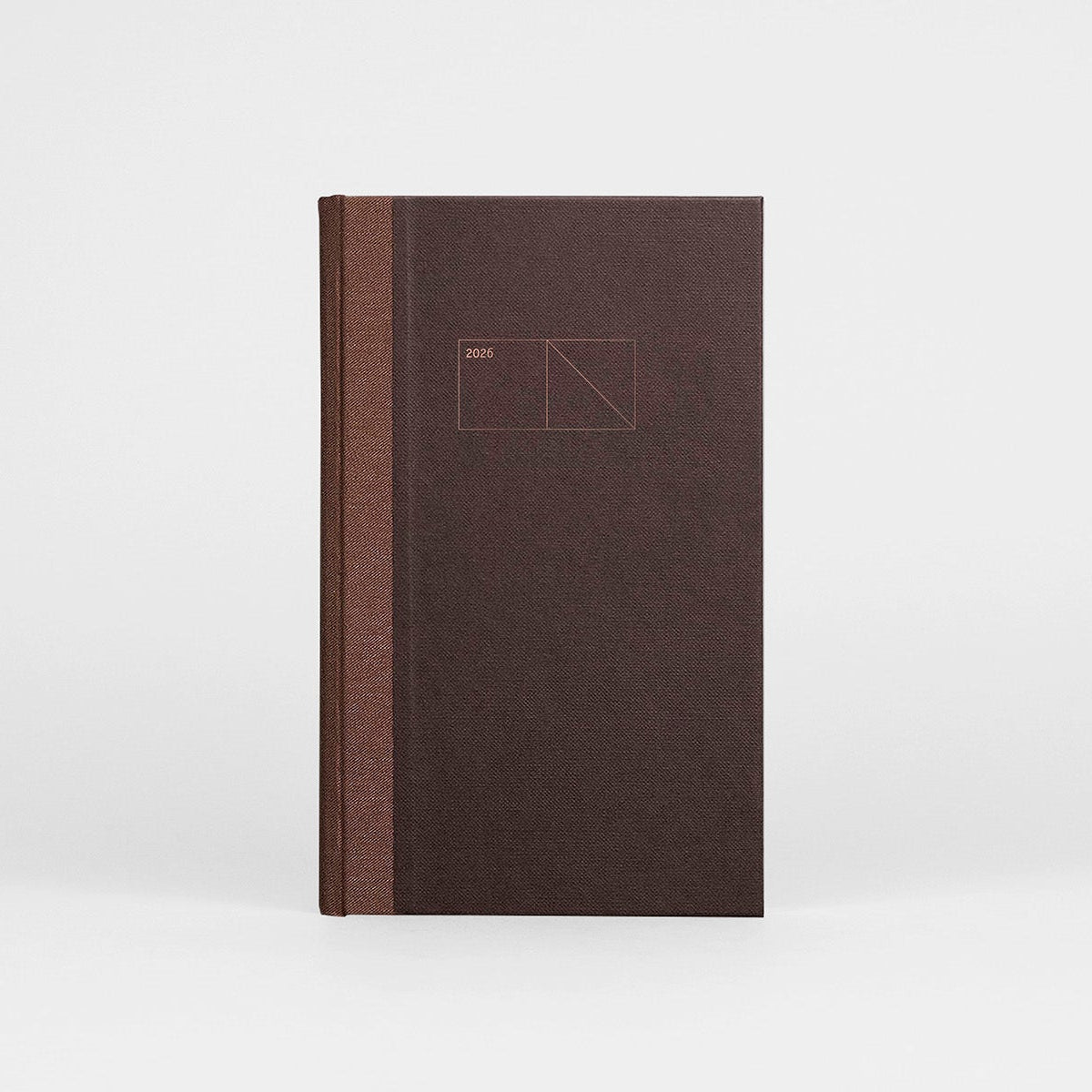 Kalendarz Copper 2026 w twardej oprawie – czekoladowy, Papierniczeni, papierniczy design