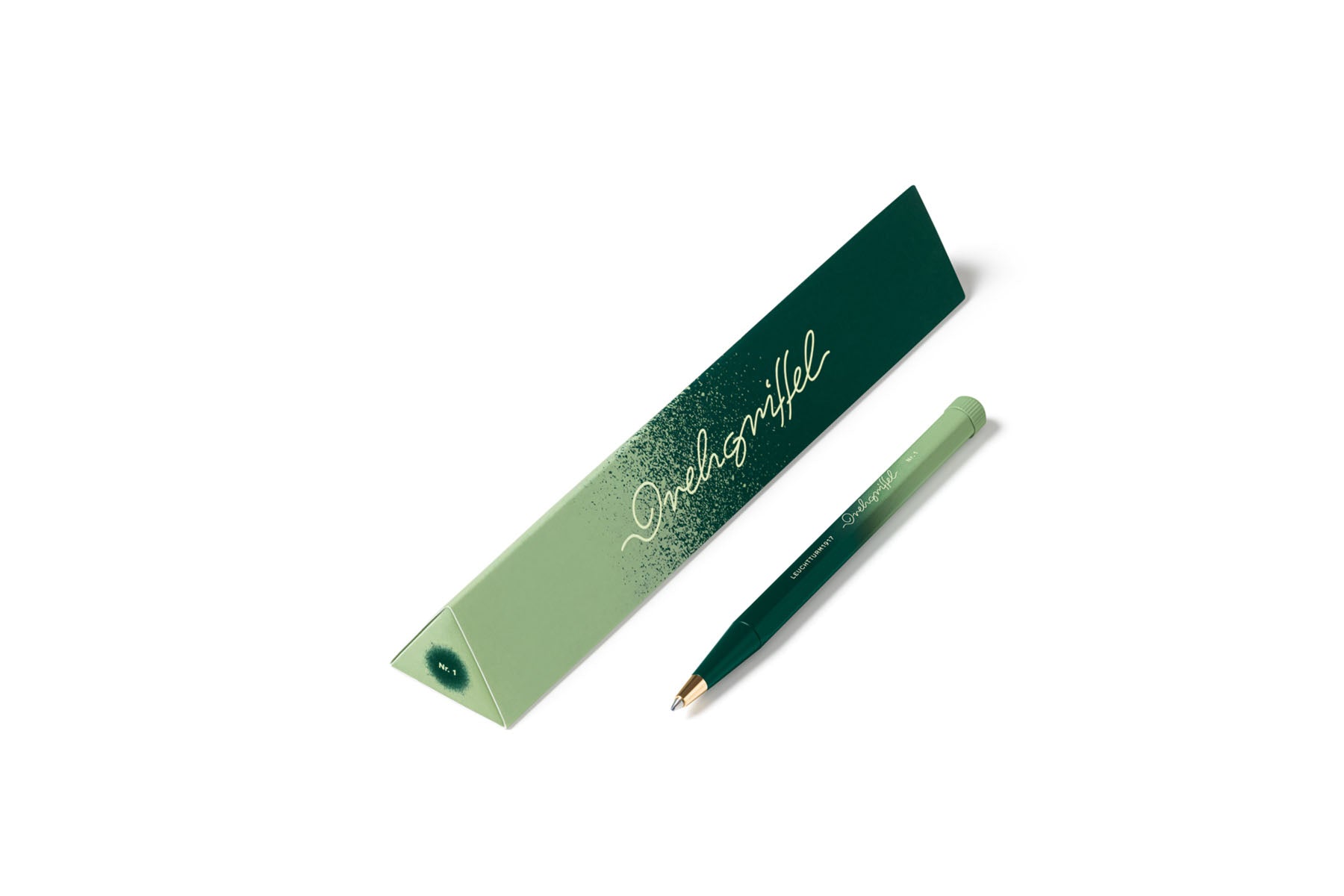 Długopis Drehgriffel Gradient Edition – ciemnozielono-szałwiowy, Leuchtturm1917, papierniczy design