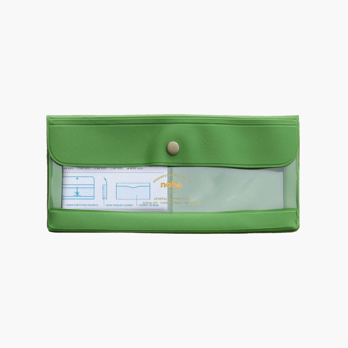 Podłużne etui – zielone, nähe, papierniczy design