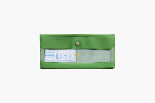 Podłużne etui – zielone, nähe, papierniczy design