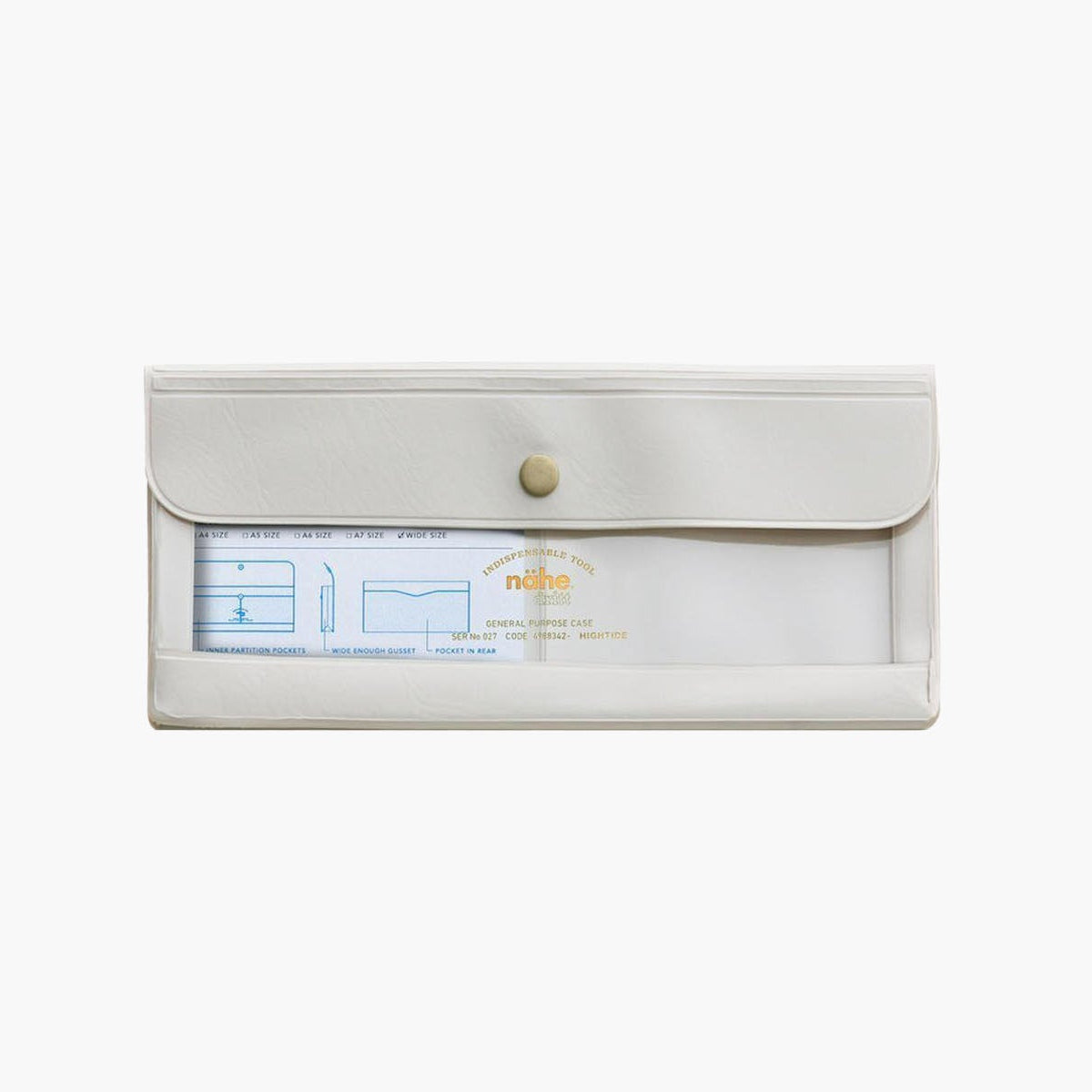 Podłużne etui – jasnoszare, nähe, papierniczy design
