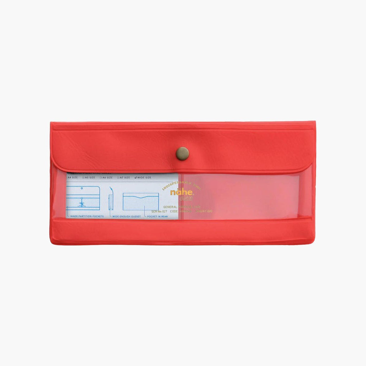 Podłużne etui – czerwone, nähe, papierniczy design