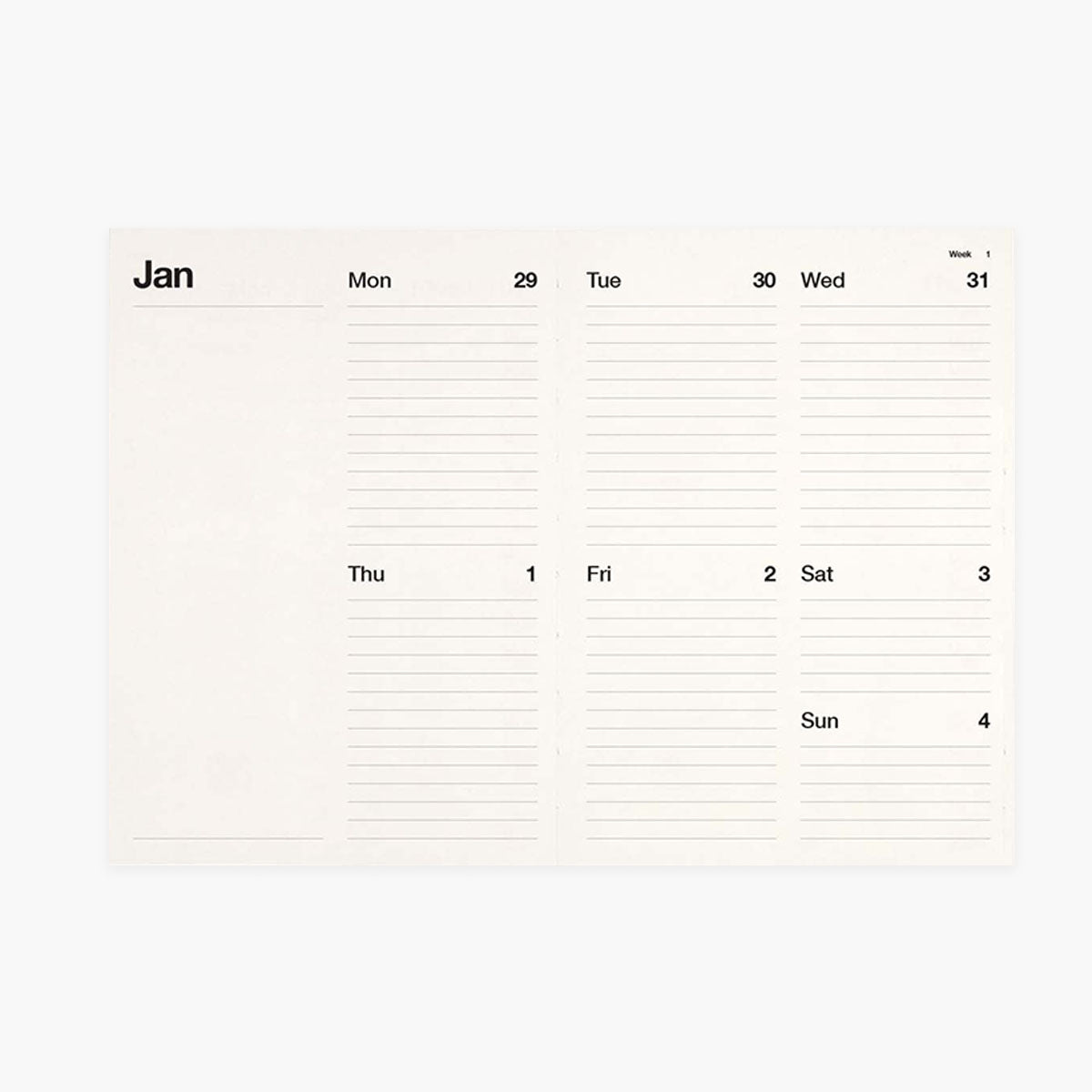 KAL – kalendarz 2026 wkład, Pragmatic Studio, papierniczy design