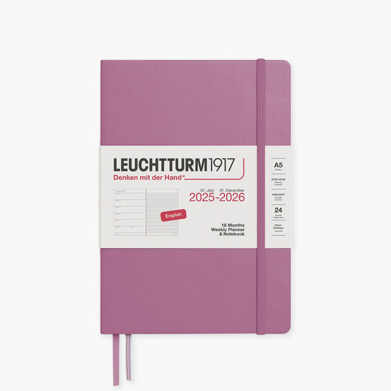 Kalendarz akademicki Leuchtturm1917 na 18 miesięcy (2025/2026)- różowy, Leuchtturm1917, papierniczy design