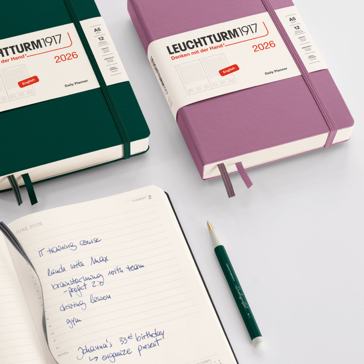 Kalendarz dzienny A5 na rok 2026 Leuchtturm 1917, Leuchtturm 1917, papierniczy design