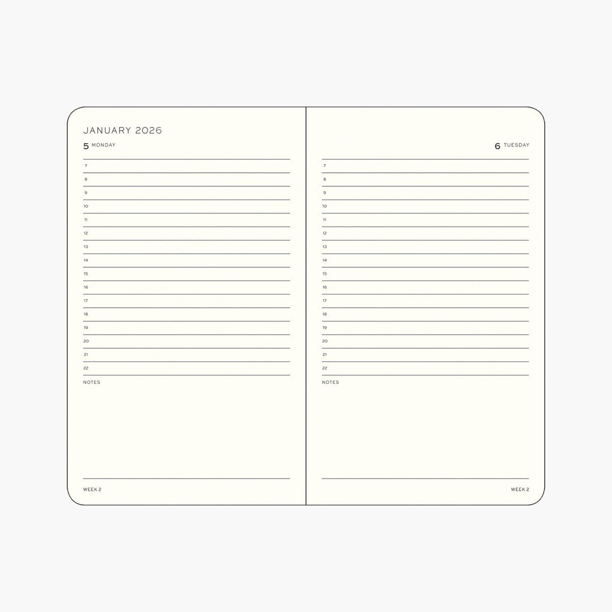 Kalendarz dzienny A6 na rok 2026 Leuchtturm 1917, Leuchtturm 1917, papierniczy design