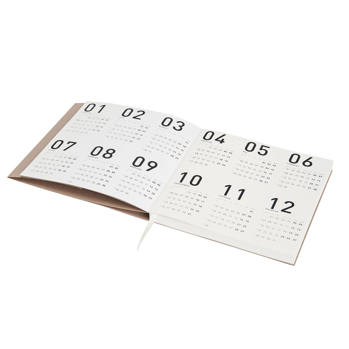 Kalendarz Recycled Calendar 2026, Design by Paper Goods, papierniczy design