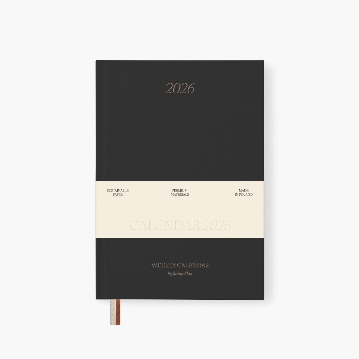 Jaśnie Plan Kalendarz 2026 – grafitowy, Jaśnie Plan, papierniczy design
