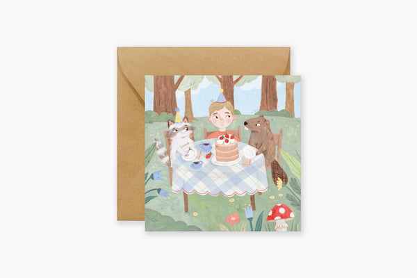 Kartka urodzinowa – Birthday Boy, Hi Little, papierniczy design