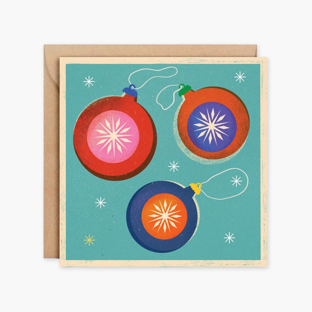Kartka świąteczna – bombki, MUKI Design, papierniczy design