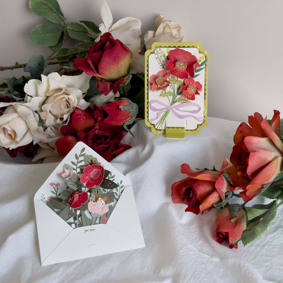 Kartka pop-up – polny bukiet, UWP Luxe, papierniczy  design