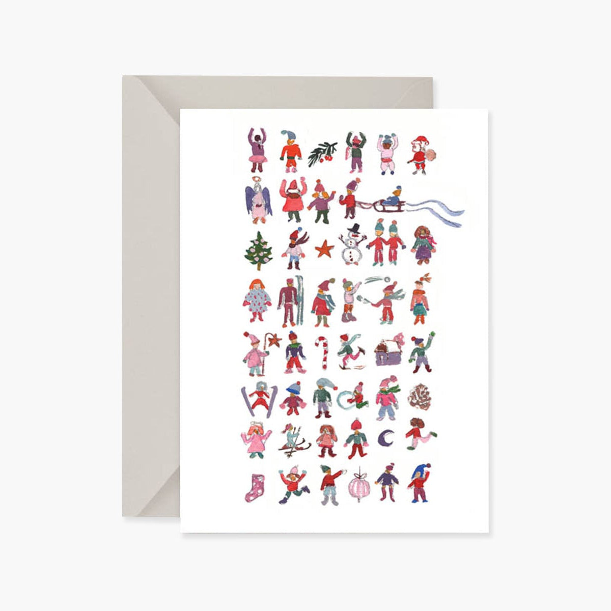 Kartka świąteczna – ludziki, Muska, papierniczy design