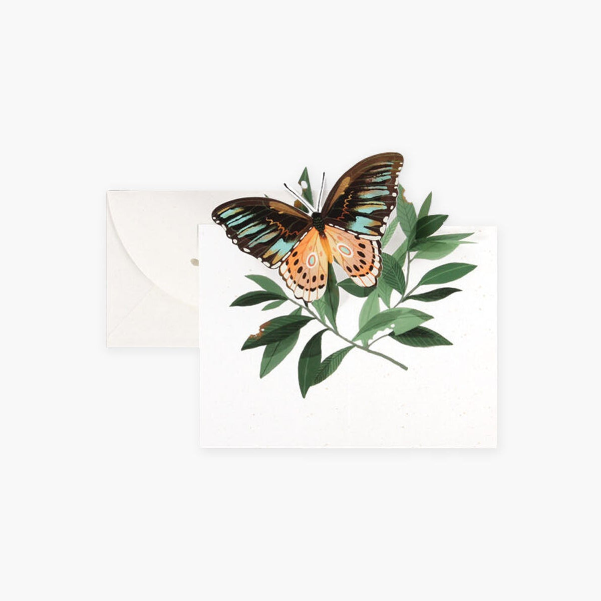 Kartka pop-up – motyl na gałązce, UWP Luxe, papierniczy design
