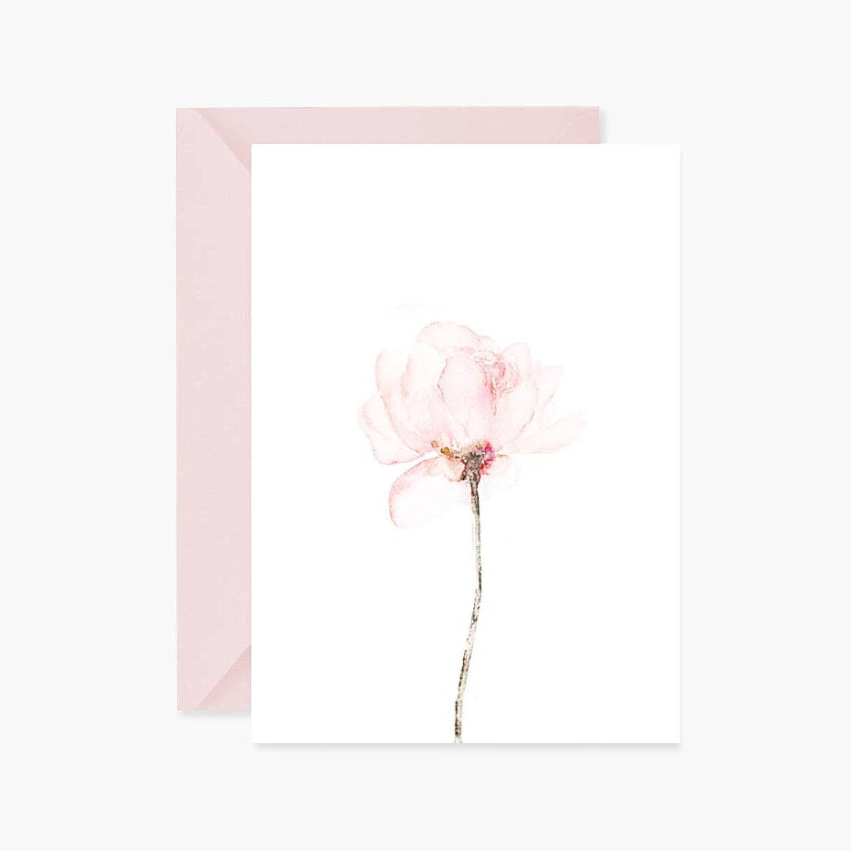 Kartka – piwonia, Muska, Papierniczy design