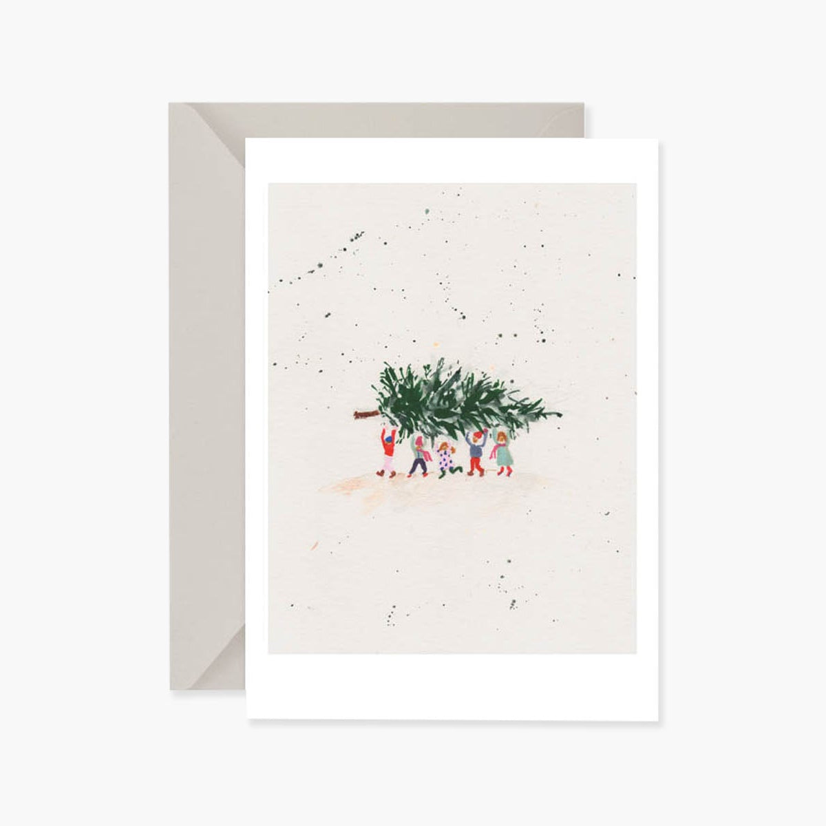 Kartka świąteczna – po choinkę, Muska, papierniczy design
